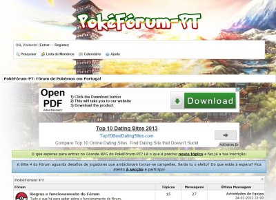 PokÃ©FÃ³rum-PT: FÃ³rum de PokÃ©mon em Portugal