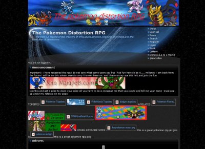 The pokemon distortion rpg