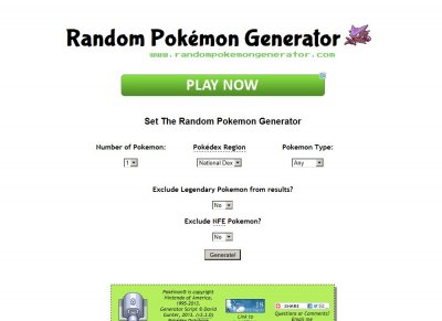random pokemon generator ou
